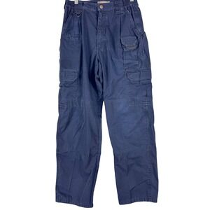 5.11 Tactical Series Pants Mens 30x30 Blue Cargo Elastic Waist BDU Workwear
